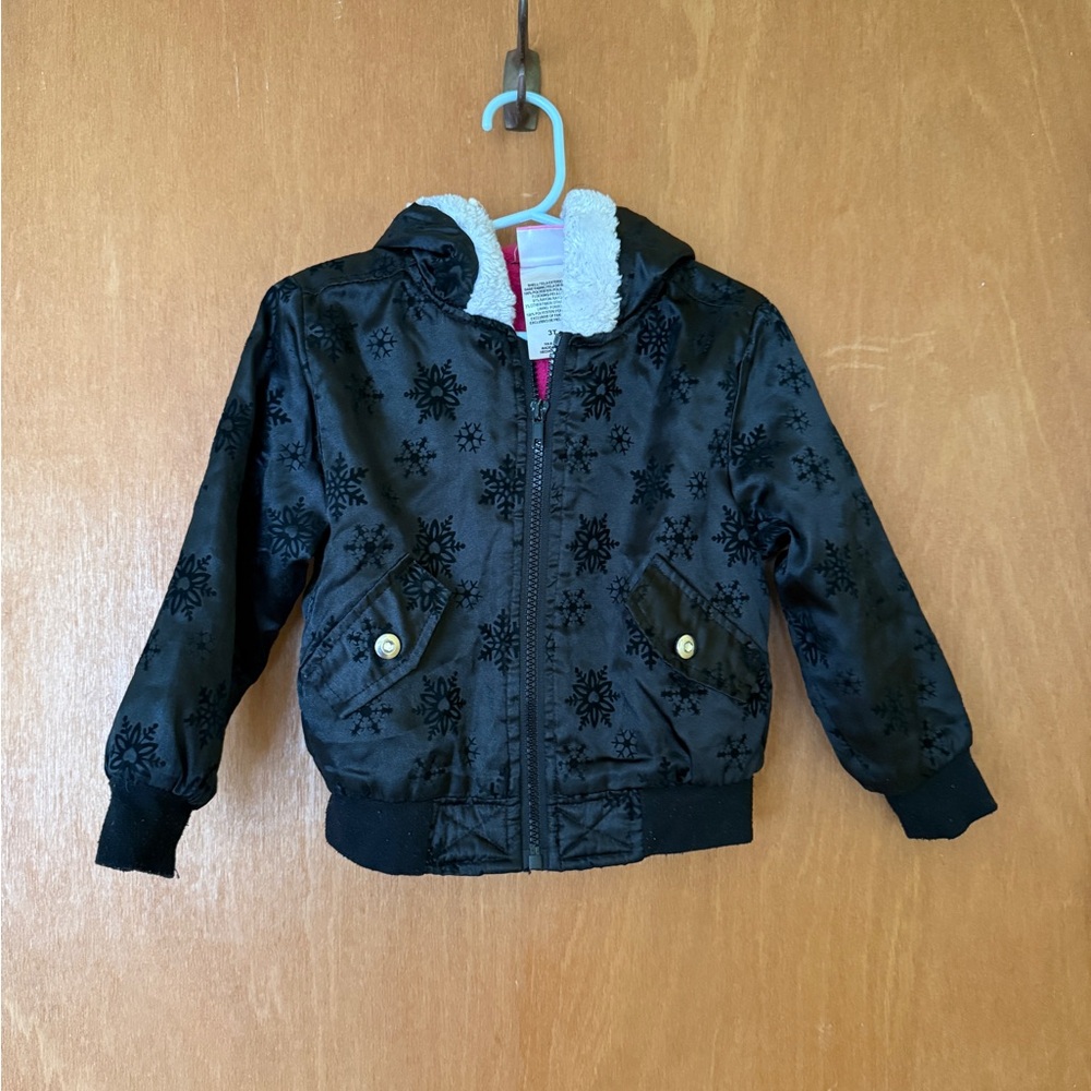 Black Snowflake Patterned Jacket
